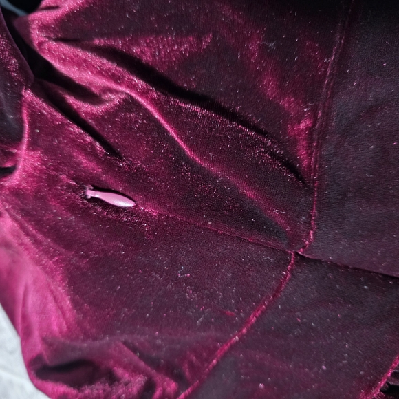 Everyday Deep V Neck Long Sleeve Ruffled Hem Velvet Mini Chill Party Dress Xl - Picture 6 of 8